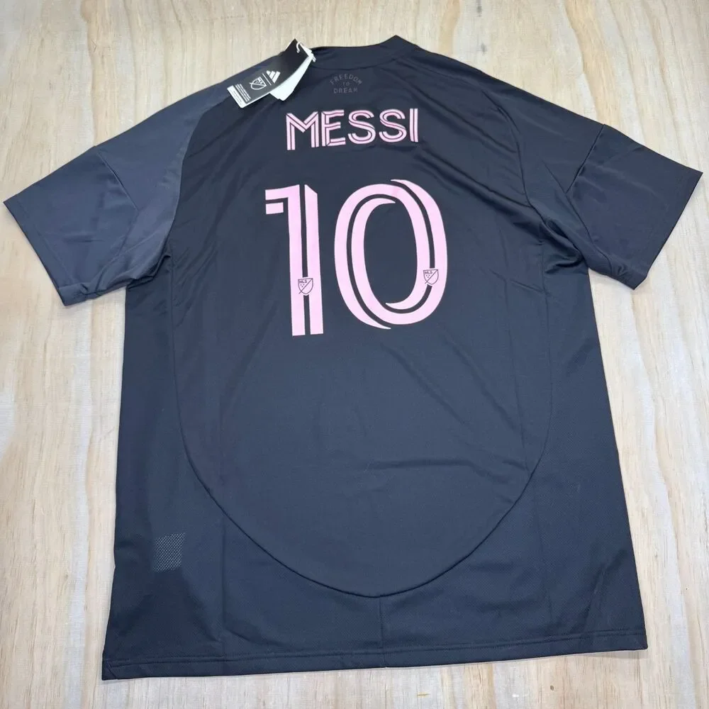 NEW #10 Messi Inter Miami FC Adidas 25/26 Black Mens Sz LG Soccer Jersey JI6821
